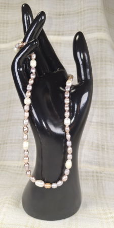 Colier din perle naturale de cultura mov si albe [1]