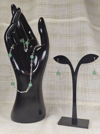 Set lantisor si cercei "aventurin" [5]