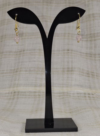 Set de colier si cercei din pietre naturale de  jasp zebra roz și cuart roz [4]