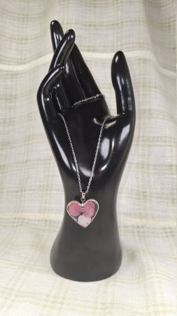 Set lanțisor și cercei  'hortensie roz' [6]