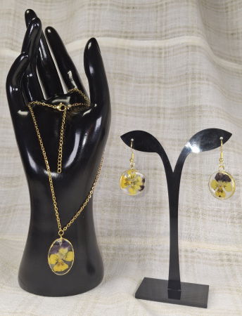 Set lantisor si cercei 'panselute'. [5]