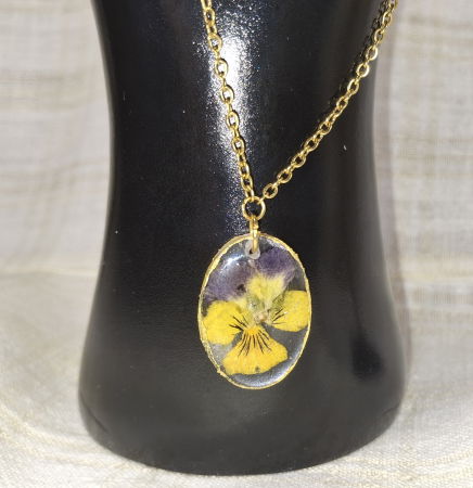 Set lantisor si cercei 'panselute'. [2]