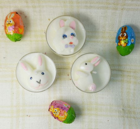 Lumanare / ceramica lucrata manual "Mini Bunny" [9]