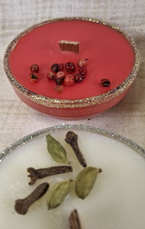 Lumanare craciun parfumata de ceară de soia in sticlă [6]