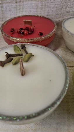 Lumanare craciun parfumata de ceară de soia in sticlă [9]