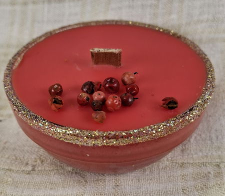 Lumanare craciun parfumata de ceară de soia in sticlă [4]