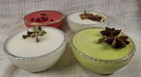 Lumanare craciun parfumata de ceară de soia in sticlă [1]