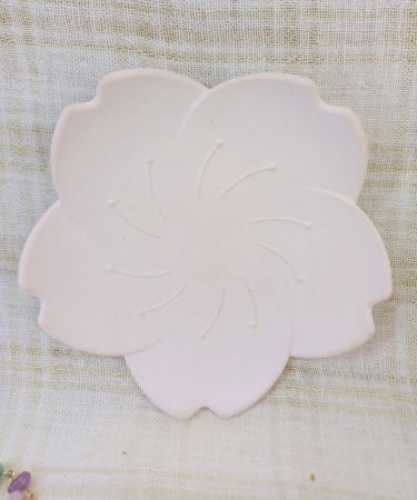 Lumanare decorativa din ceara naturala de albine plus suport - floare din ceramica. [2]