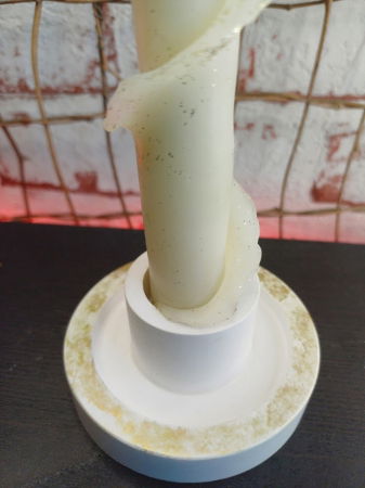 Set decorativ cu lumanare din ceara naturala de albine. [3]