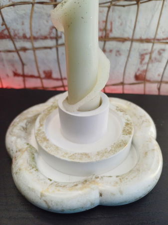 Set decorativ cu lumanare din ceara naturala de albine. [1]