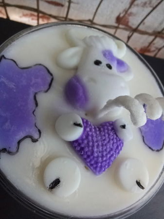 Lumanare parfumata, " Happy Cow ", in pahar de sticla. [4]