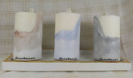 In recipient din ceramica handmade - Lumanare parfumata imbracata in ceramica colorata