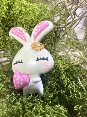 Magneți de frigider 'iepuras', din ceramica , lucrati si pictati manual. [6]