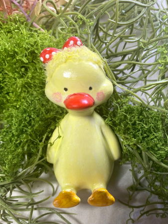 Decoratiuni - Magneți de frigider 'rata', din ceramica , lucrati si pictati manual