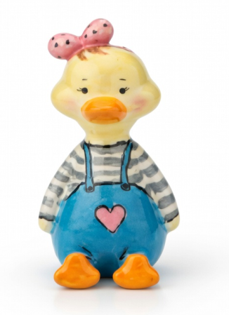 Decoratiuni - Magneți de frigider 'rata', din ceramica , lucrati si pictati manual in cutie