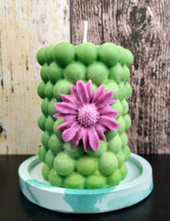 Lumanari - Lumanare parfumata din ceara de soia ecologica + farfurie ceramica handmade