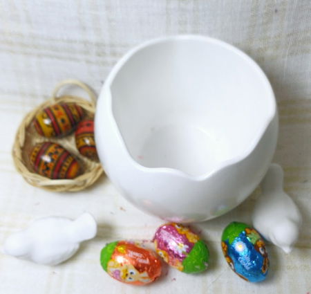 Ou din ceramica handmade + lumanare alba din ceara de soia [4]