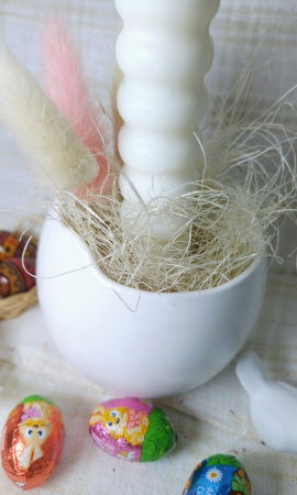 Ou din ceramica handmade + lumanare alba din ceara de soia [2]