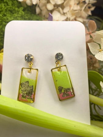 Patrat verde mov cu zirconia [3]