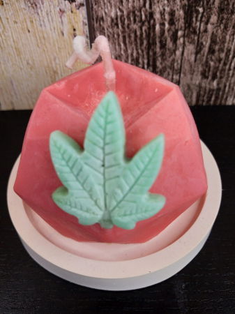 Lumanare parfumata " Rasta diamond " cu suport ceramica handmade. [1]