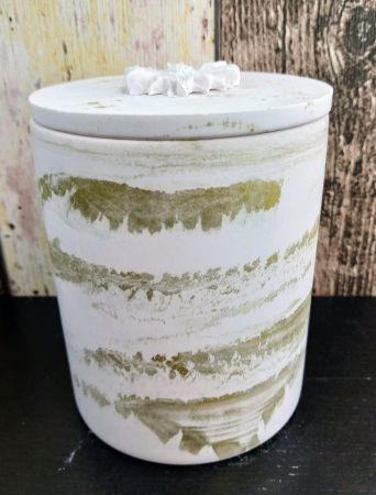 Recipient mare, rotund, din ceramica cu capac - handmade [2]