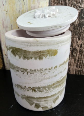 Recipient mare, rotund, din ceramica cu capac - handmade [1]