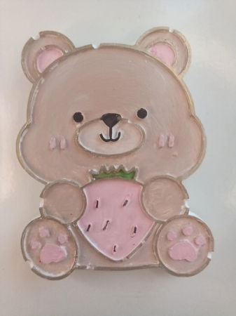 Magneți de frigider 'ursuleti', din ceramica, lucrati si pictati manual + magnet "iepuras", cadou [4]