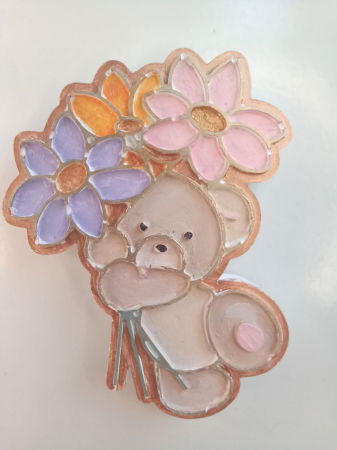 Magneți de frigider 'ursuleti', din ceramica, lucrati si pictati manual + magnet "iepuras", cadou [1]