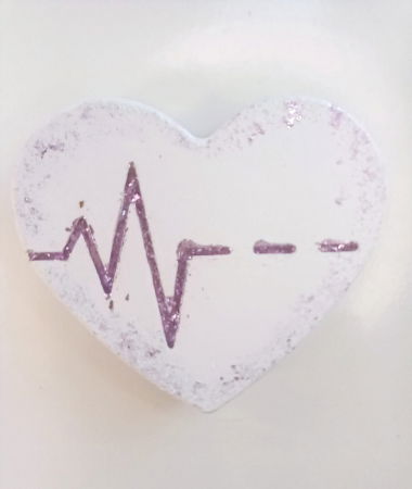 Magneți de frigider 'inimioare', din ceramica, lucrati si pictati manual. [2]