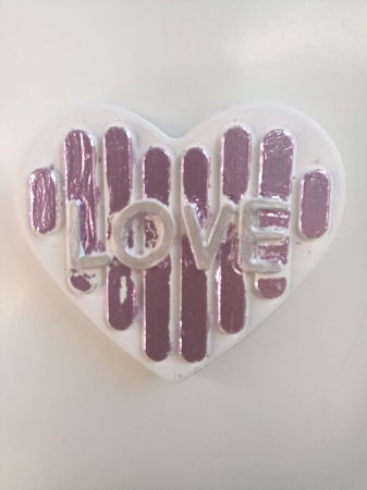 Magneți de frigider 'inimioare', din ceramica, lucrati si pictati manual. [4]