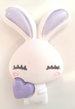 Magneți de frigider 'iepuras', din ceramica , lucrati si pictati manual. [8]