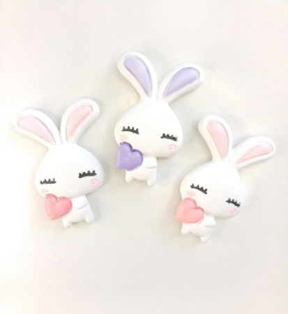 Magneți de frigider 'iepuras', din ceramica , lucrati si pictati manual. [7]