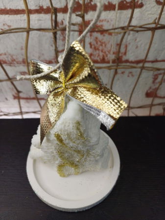 Set decorativ  Craciun - lumanare bradut plus suport ceramic. [4]