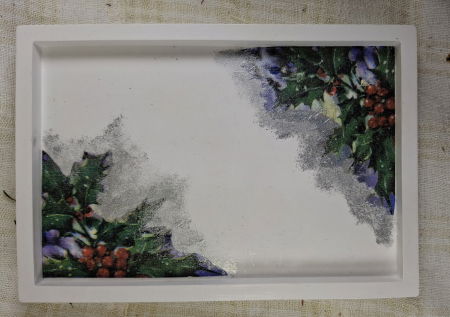 Set decorativ Craciun - lumanare plus suport din ceramica si vas [1]