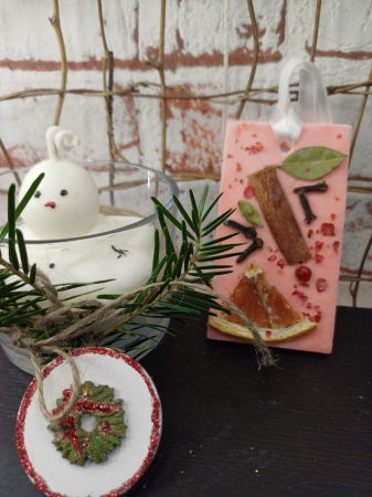 In recipient din sticla - Lumanare parfumata  'Melting Snowman'