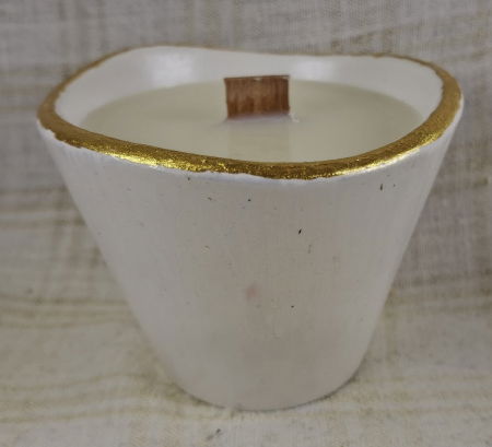 Set decorativ de Craciun - 'Christmas Tweets' - lumanare plus suport din ceramica pictat manual [5]