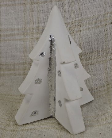 Set decorativ de Craciun - 'Love Santa' - lumanare plus suport din ceramica pictat manual [9]