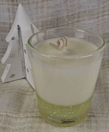 Set decorativ de Craciun - 'Love Santa' - lumanare plus suport din ceramica pictat manual [6]