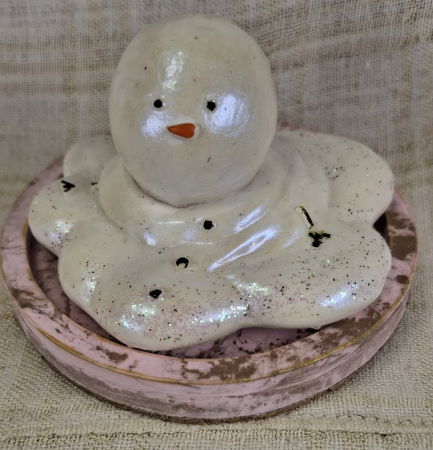 Set decorativ de Craciun - 'Melting Cupcake' - lumanare plus suport din ceramica [5]