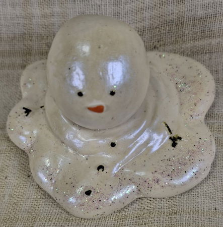 Set decorativ de Craciun - 'Melting Cupcake' - lumanare plus suport din ceramica [6]