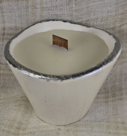 Set decorativ de Craciun - 'Urs Polar' - lumanare plus suport din ceramica pictat manual [3]