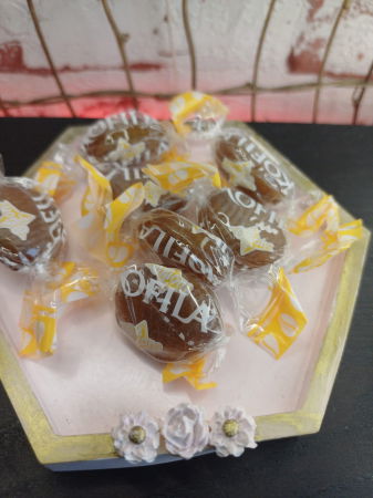 Set decorativ - farfurie cu flori aurii [5]