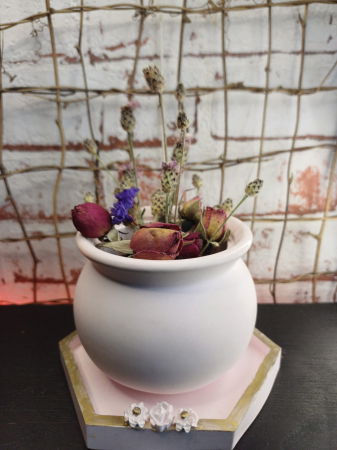 Seturi decorative - Set decorativ - farfurie cu flori aurii