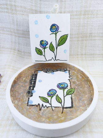 Set decorativ - trandafiri albastri. [3]