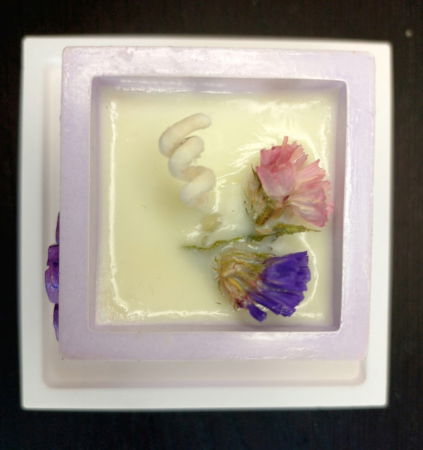 Set decorativ pahar mov cu floricele [8]