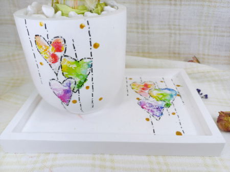 Set decorativ  "inimioare colorate" [9]