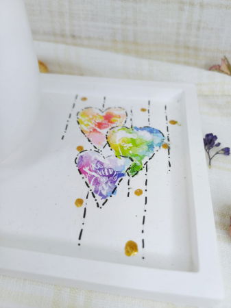 Set decorativ  "inimioare colorate" [7]