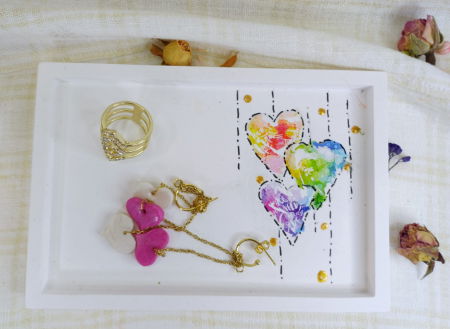 Set decorativ  "inimioare colorate" [5]