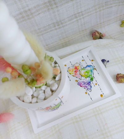 Set decorativ  "inimioare colorate" [6]