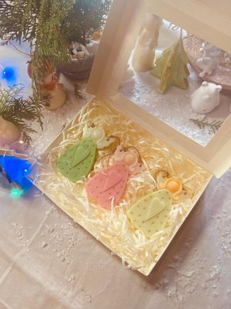 Ingerasi din ceara parfumata, decoratiuni pentru brad.  Set 3 ingerasi (model 2) [3]